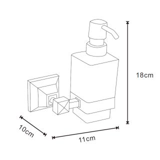 Дозатор жидкого мыла AZARIO ALTRE AZ-96012  стеклянный, хром